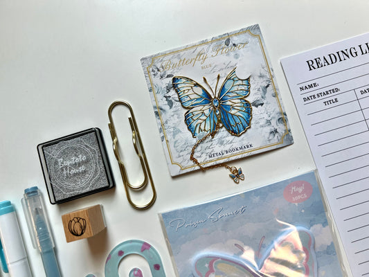 Dust Blue Bookish Bundle βοΈπ | Butterfly Edition π¦