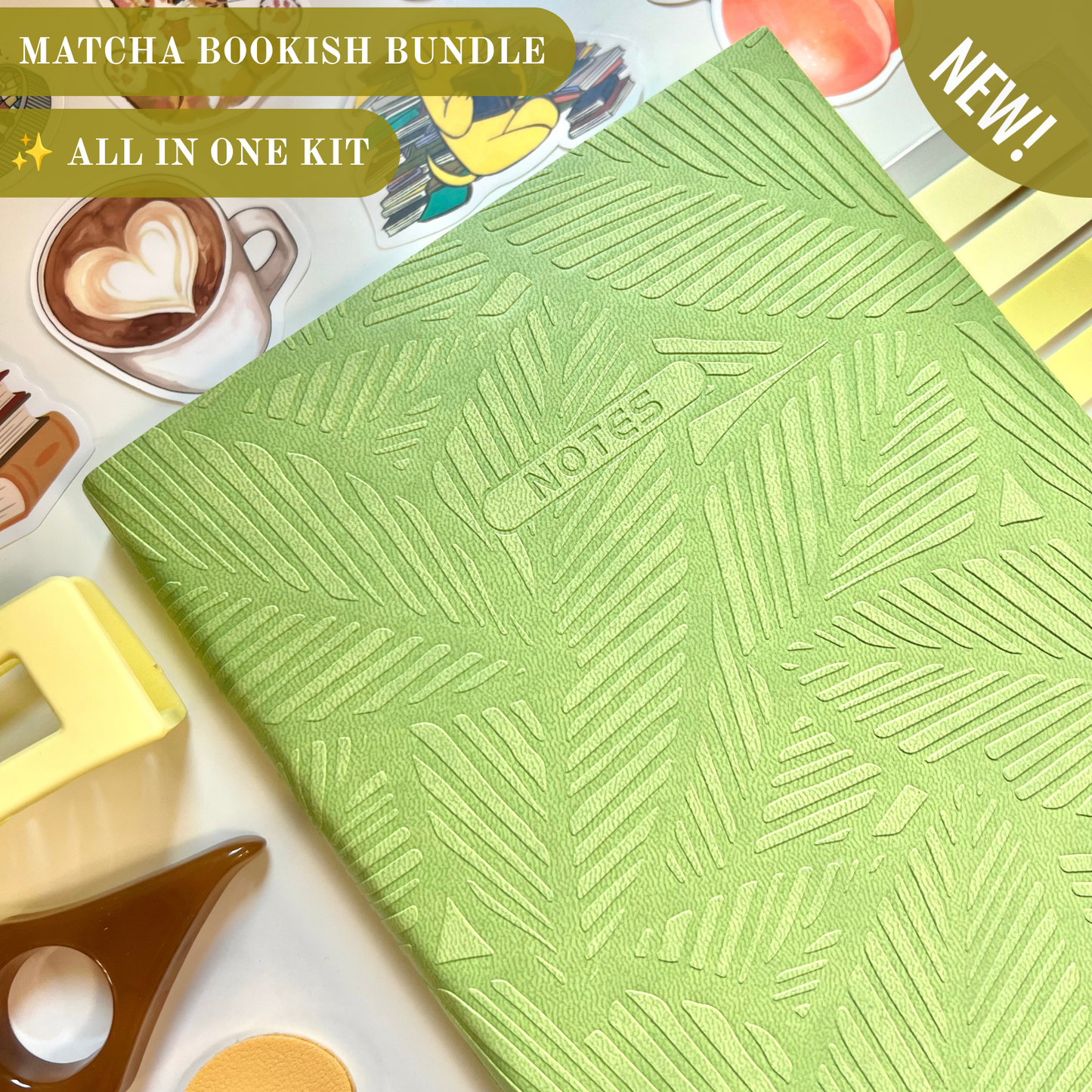 🍵Matcha & Chapters Bookish Bundle | A5 Notebook