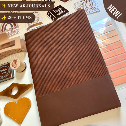 BROWN Bookish A6 Journal Bundle | 20+ Bookish Items | Reading Gift Set 📚🤎