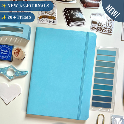 BLUE Bookish A6 Journal Bundle | 20+ Bookish Items | Reading Gift Set 📚