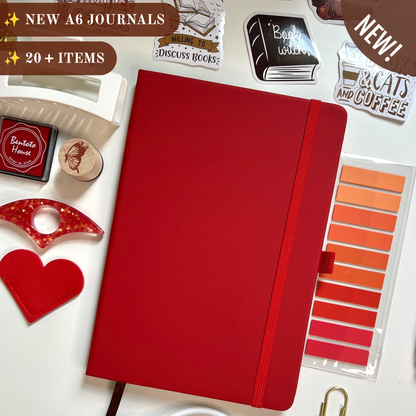 RED Bookish A6 Journal Bundle | 20+ Bookish Items | Reading Gift Set 📚