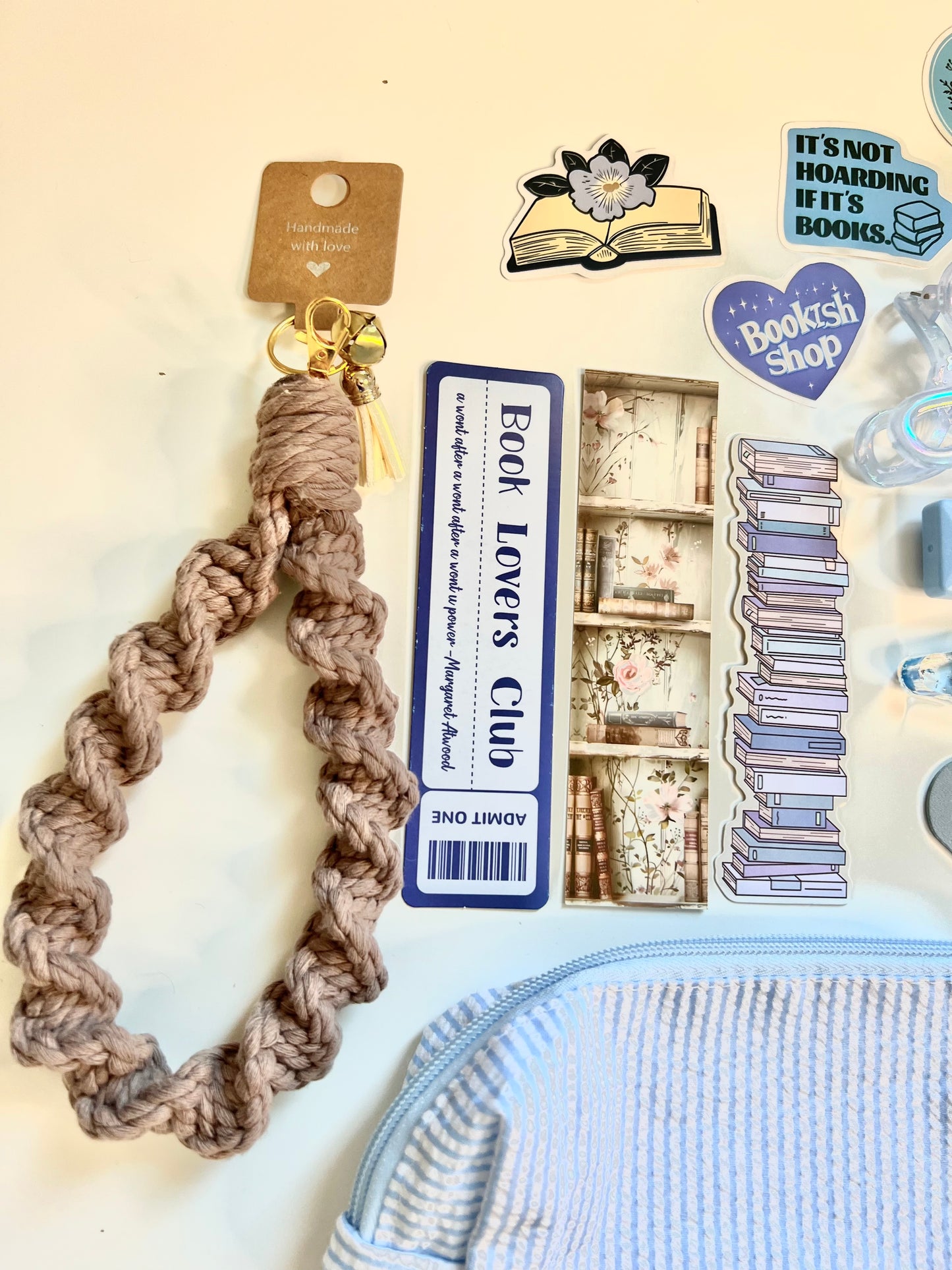 BLUE Book Lover's Bookish Bundle (Handmade Include)