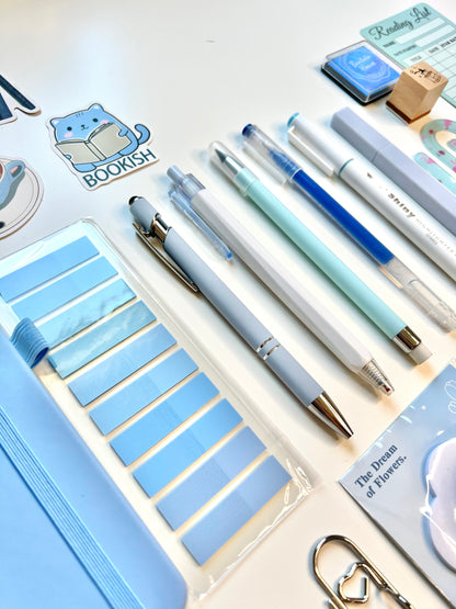 BLUE Book Lover's Bookish Bundle (Handmade Include)