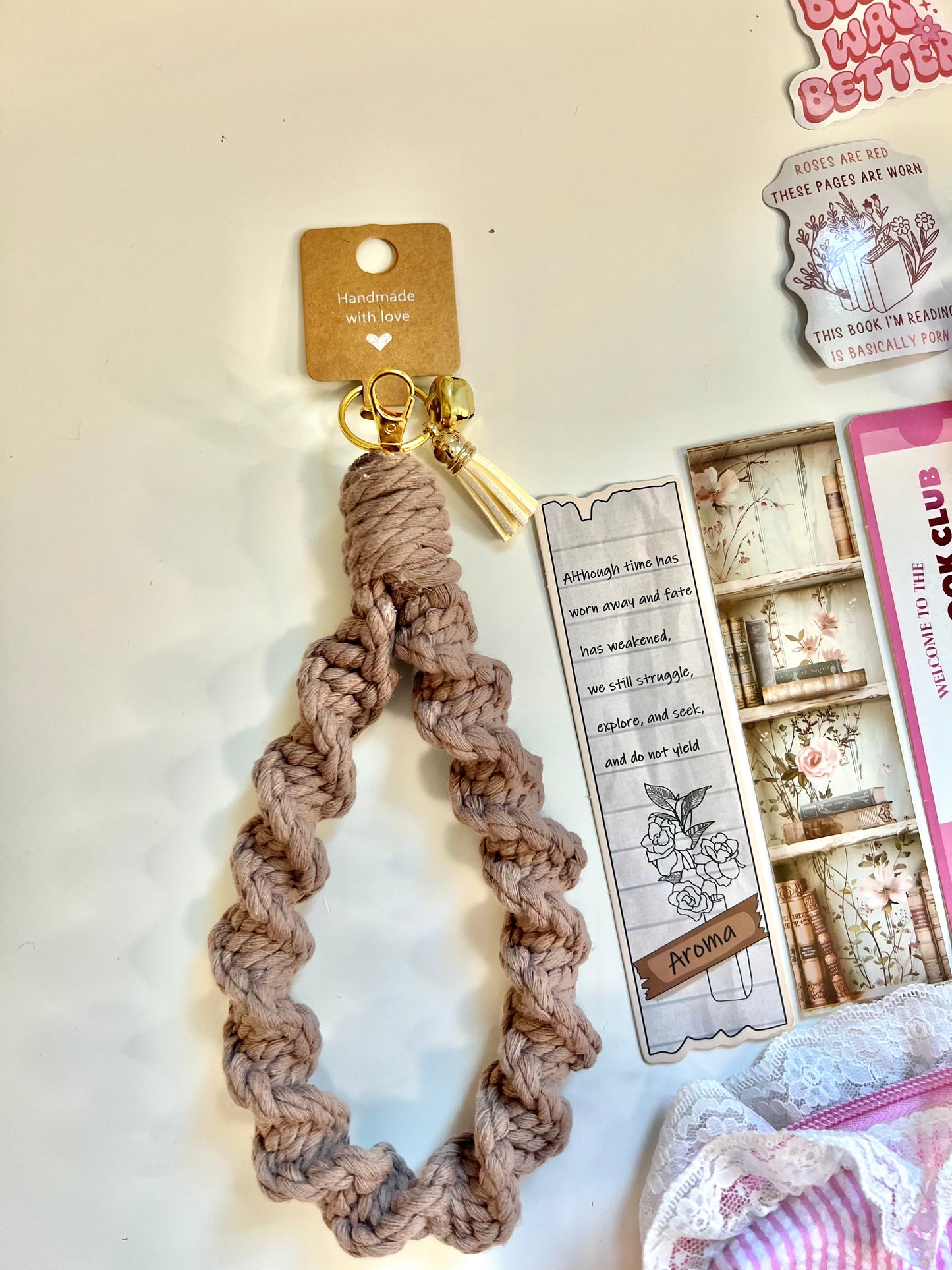 PINK Book Lover's Bookish Bundle (Handmade Include)