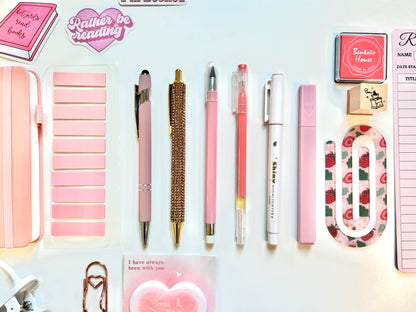 PINK Book Lover's Bookish Bundle (Handmade Include)