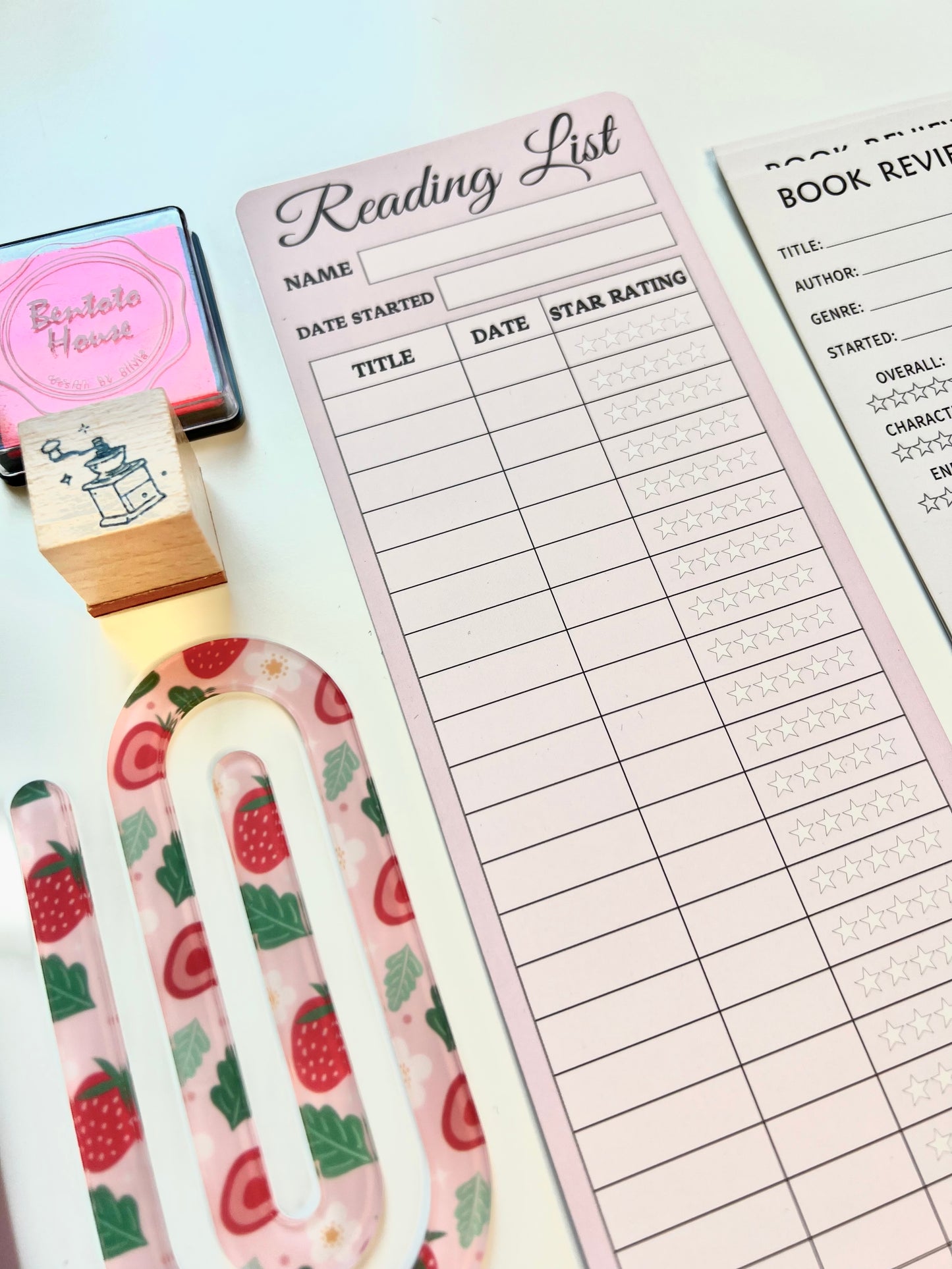 PINK Book Lover's Bookish Bundle (Handmade Include)