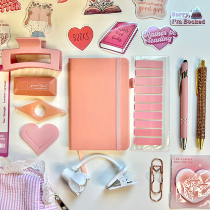 PINK Book Lover's Bookish Bundle (Handmade Include)