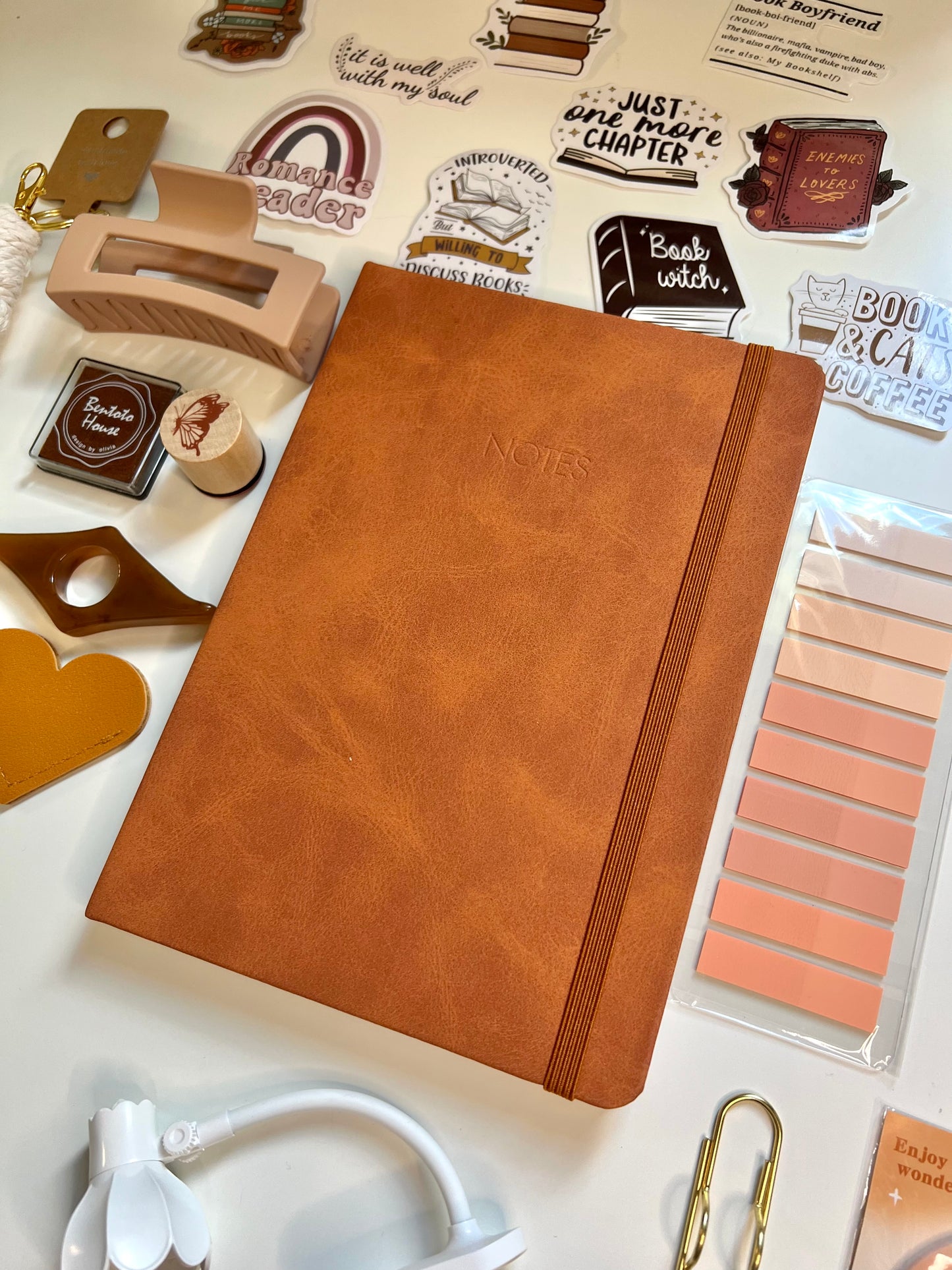 BROWN Bookish A6 Journal Bundle | 20+ Bookish Items | Reading Gift Set 📚🤎