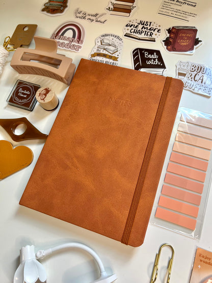 BROWN Bookish A6 Journal Bundle | 20+ Bookish Items | Reading Gift Set 📚🤎