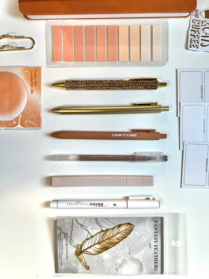 BROWN Bookish A6 Journal Bundle | 20+ Bookish Items | Reading Gift Set 📚🤎