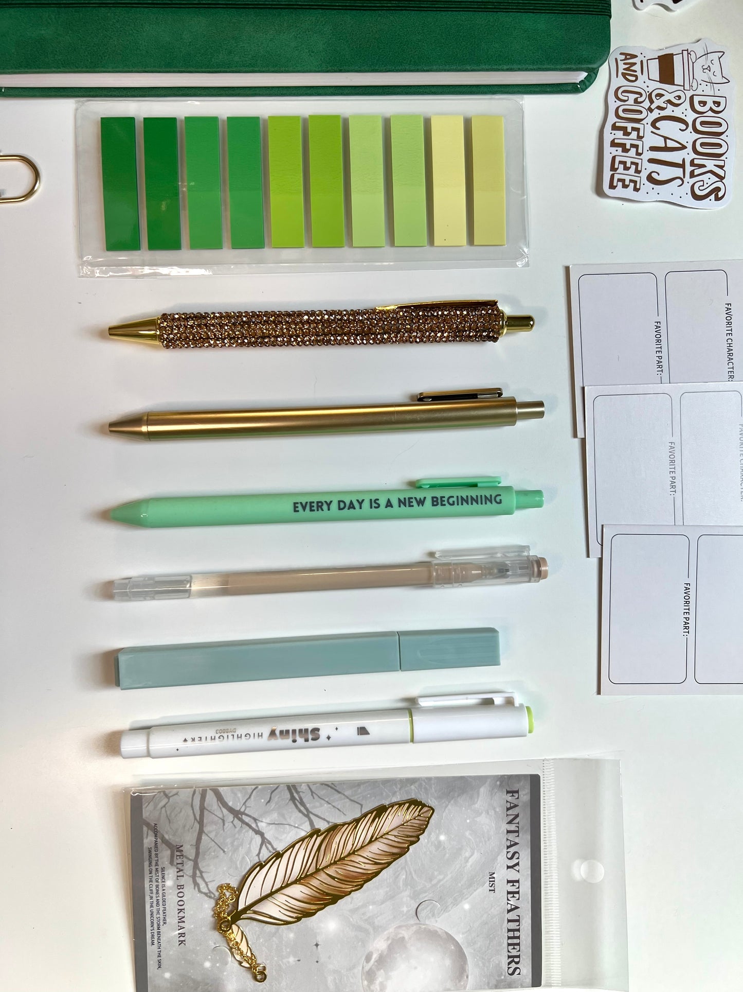 GREEN Bookish A6 Journal Bundle | 20+ Bookish Items | Reading Gift Set 📚