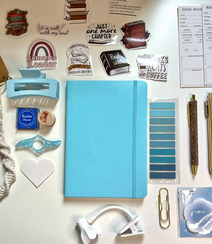 BLUE Bookish A6 Journal Bundle | 20+ Bookish Items | Reading Gift Set 📚
