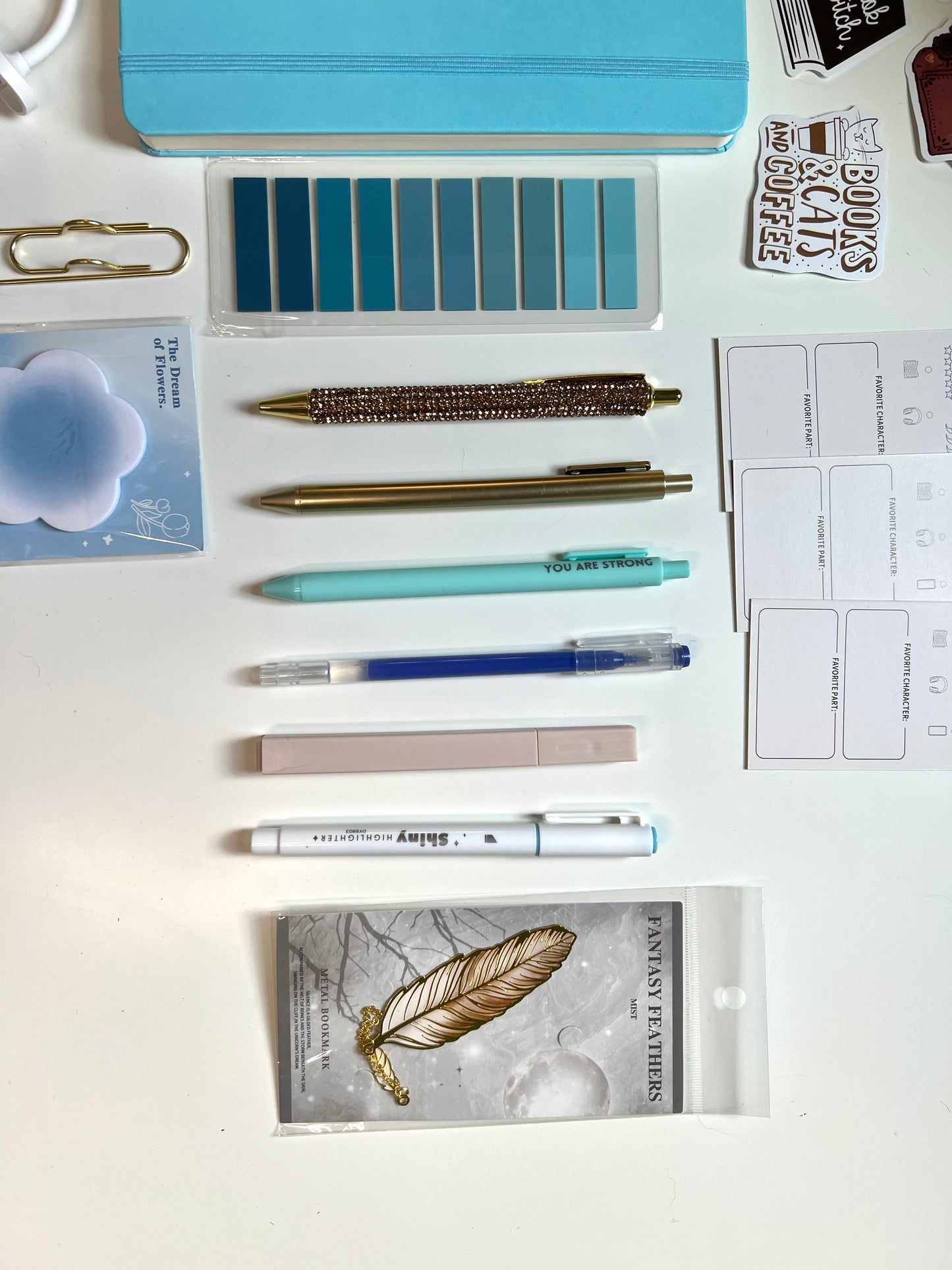 BLUE Bookish A6 Journal Bundle | 20+ Bookish Items | Reading Gift Set 📚
