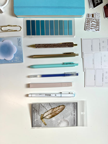 BLUE Bookish A6 Journal Bundle | 20+ Bookish Items | Reading Gift Set 📚