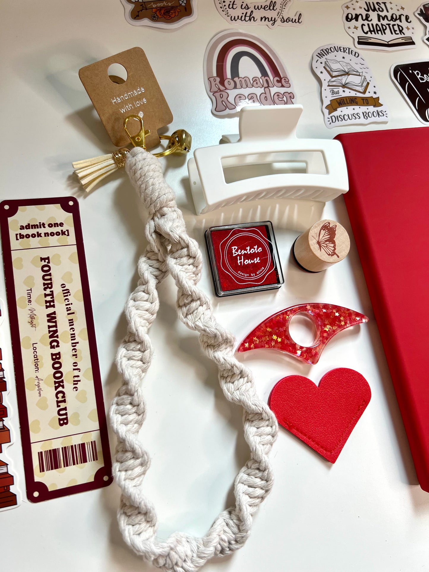 RED Bookish A6 Journal Bundle | 20+ Bookish Items | Reading Gift Set 📚