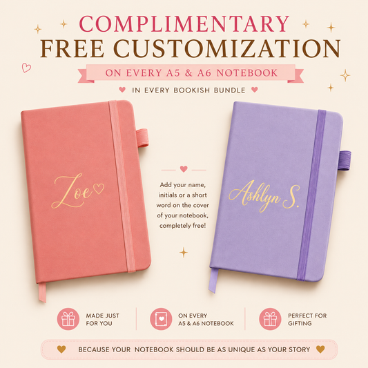 FREE Notebook Personalization | Custom Name, Initials or Short Text