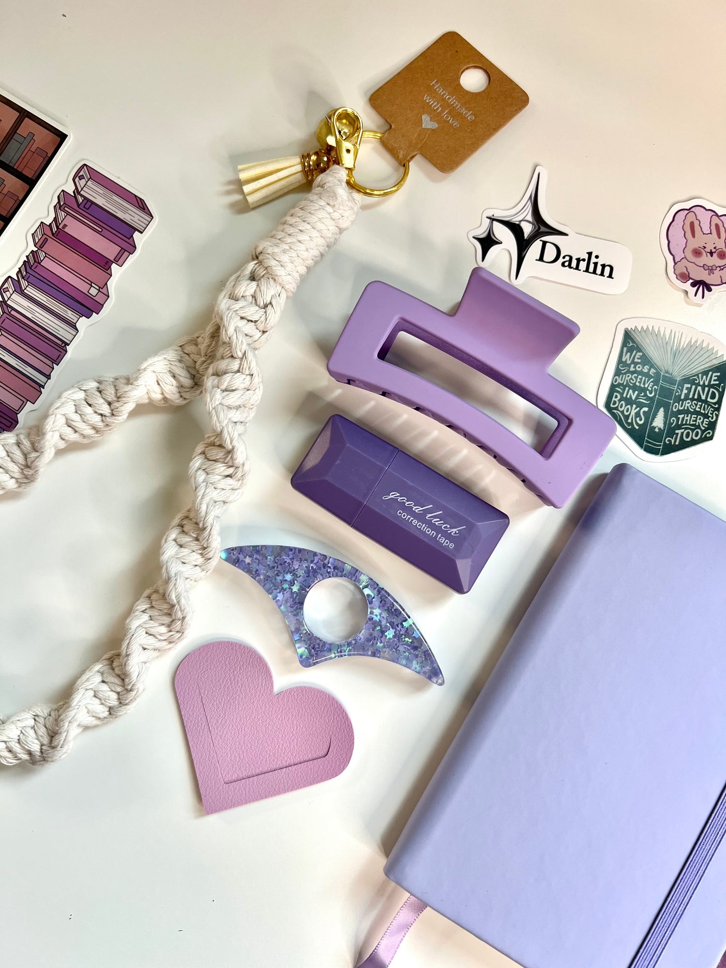 Purple Bookish Bundle | A6 Reading Journal Gift Set | 20+ Book Lover Accessories