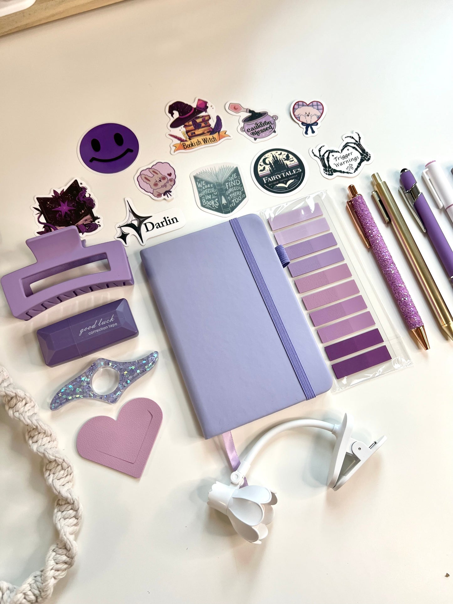 Purple Bookish Bundle | A6 Reading Journal Gift Set | 20+ Book Lover Accessories