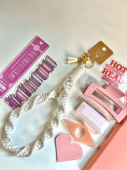 Pink Bookish Bundle | A6 Reading Journal Gift Set | 20+ Book Lover Accessories