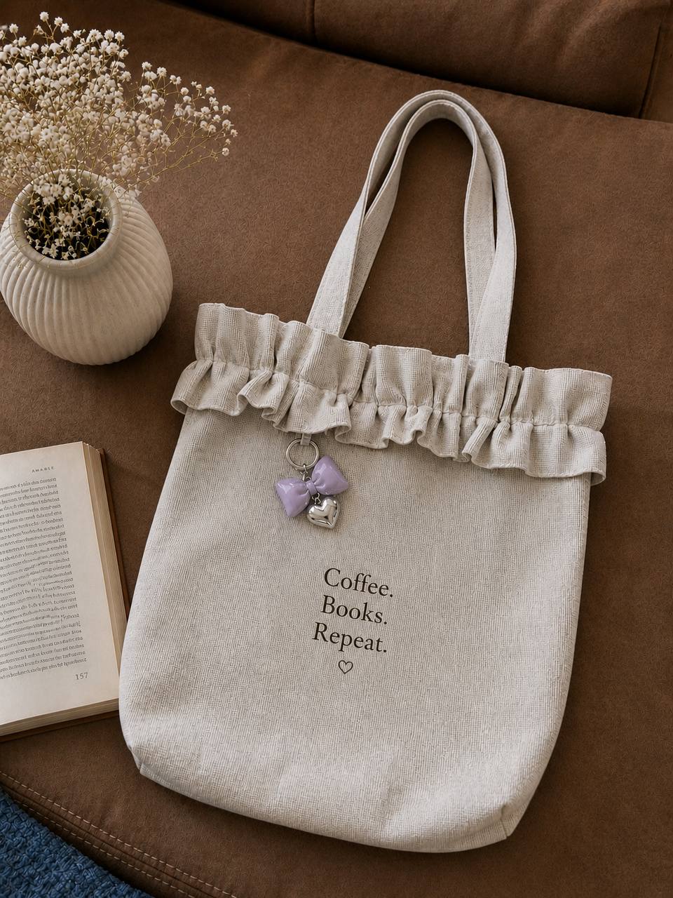 Blue Bookish Bundle - Customizable Tote Bag Gift (BBTB003)